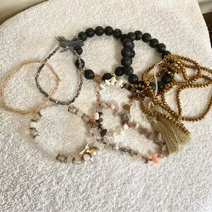 Bracelet lot of 10 stretch bracelets- all new and stackable